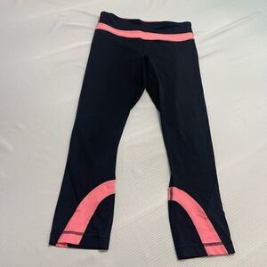 Lululemon Black Pink Leggings Size 4